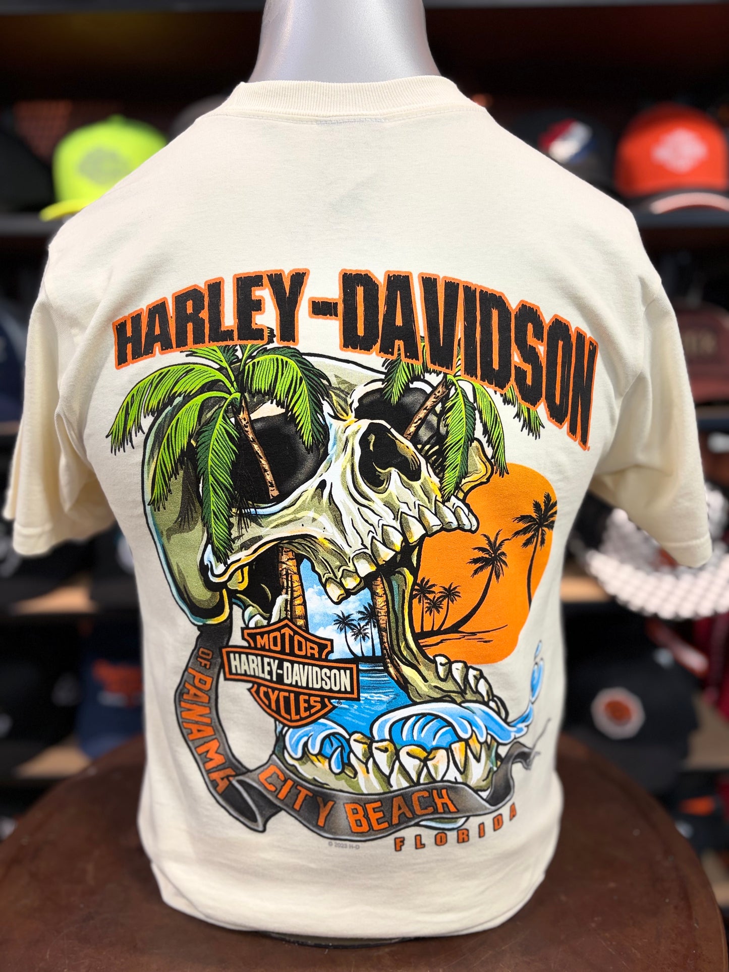 Dealer Men's Wave Skull Short Sleeve in Antique White