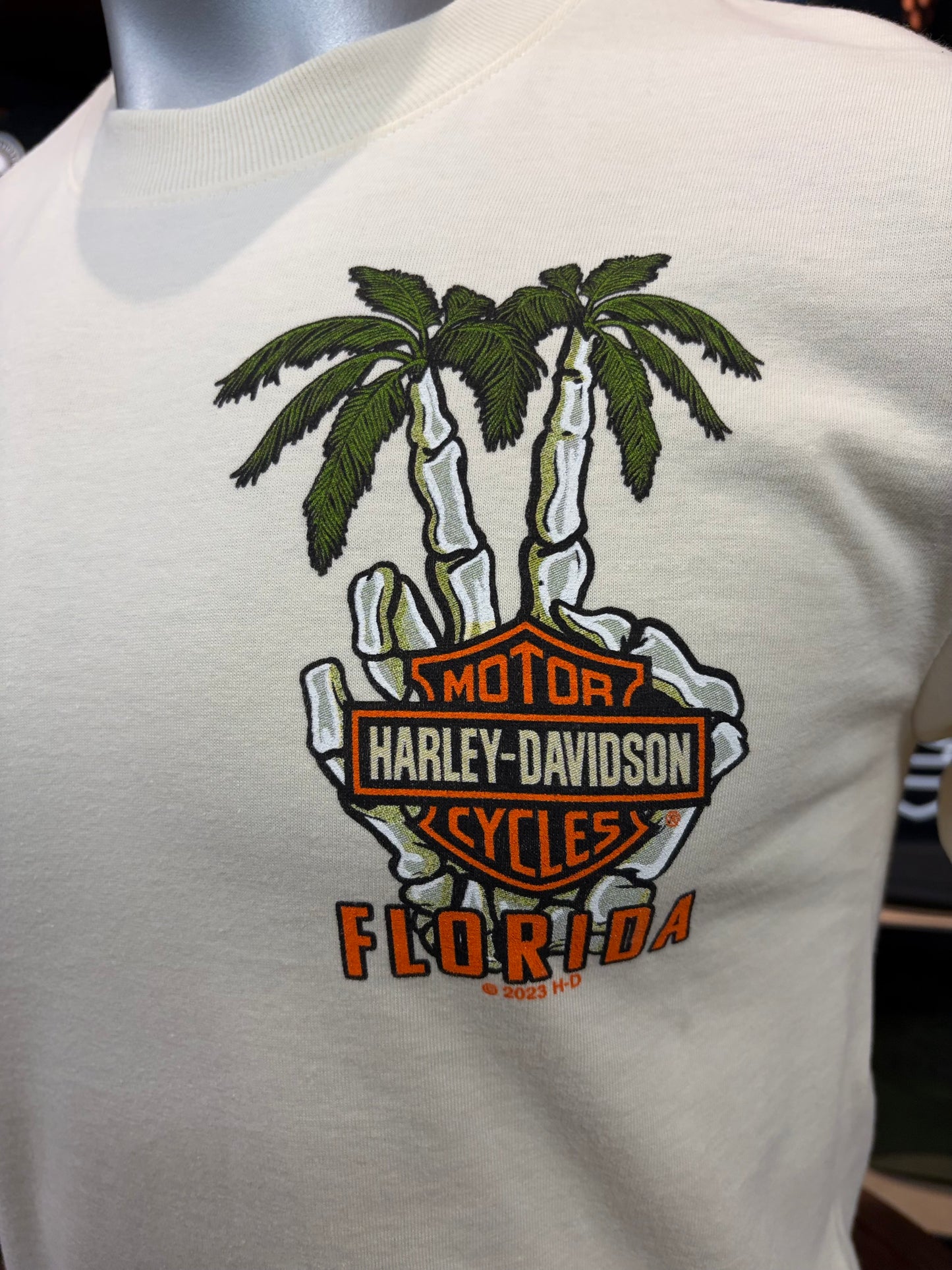 Dealer Men's Wave Skull Short Sleeve in Antique White